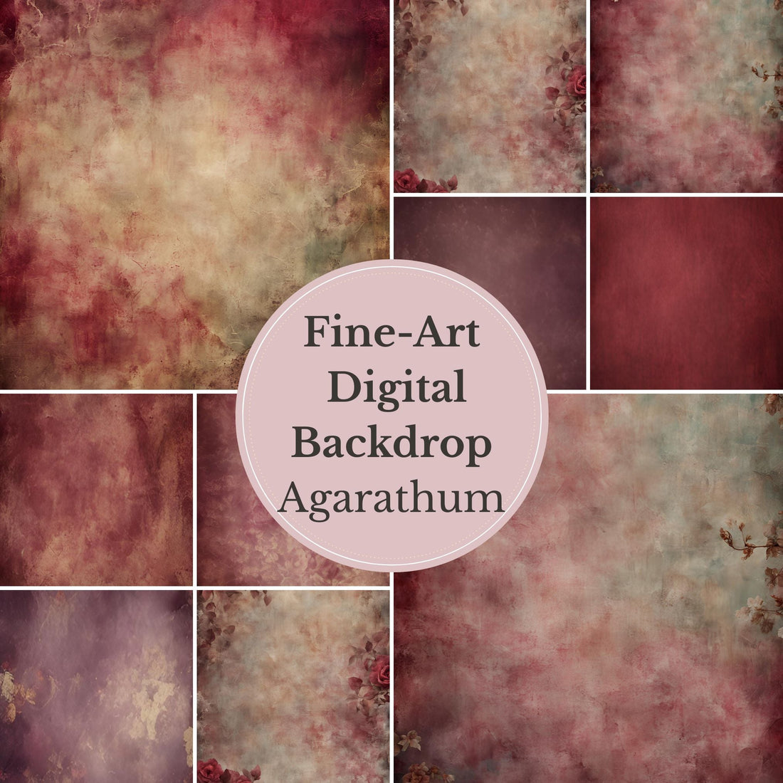 Ageratum Fine Art Textures, BORDEAUX Photoshop overlays Texture overlays, Digital backgrounds, Digital paper, Old effect - Mii - Estilo