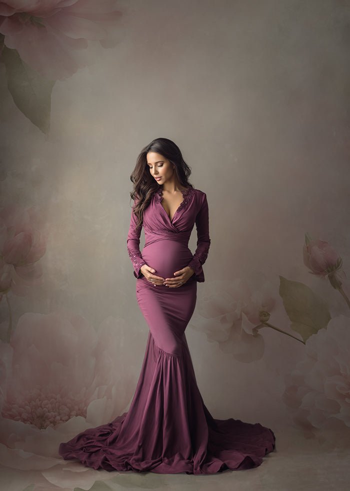 Alfazema Flower Handcrafted Canvas Style Digital Backdrops, Maternity Photoshoot Backgrounds, Flower Texture Overlays, Flower Fine Art Backdrop Designs, Photoshop Overlay Textures - Mii - Estilo