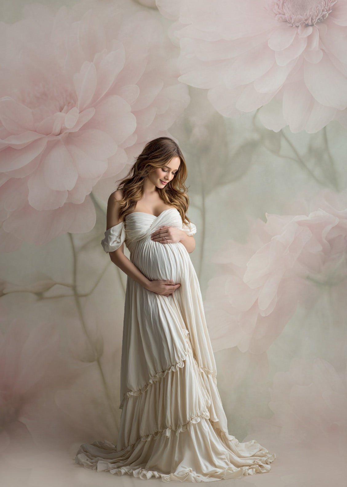 Alfazema Flower Handcrafted Canvas Style Digital Backdrops, Maternity Photoshoot Backgrounds, Flower Texture Overlays, Flower Fine Art Backdrop Designs, Photoshop Overlay Textures - Mii - Estilo
