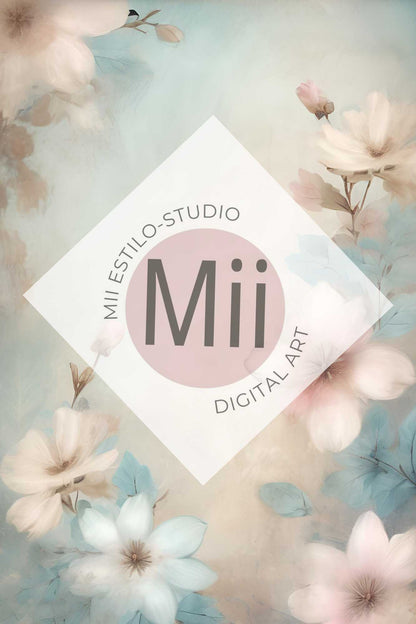 Alstroemeria Flower Handcrafted Canvas Style Digital Backdrops, Maternity Photoshoot Backgrounds, Flower Texture Overlays, Flower Fine Art Backdrop Designs, Photoshop Overlay Textures - Mii - Estilo