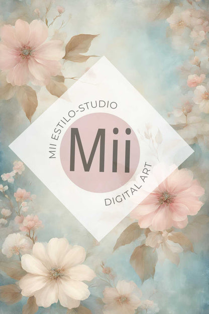 Alstroemeria Flower Handcrafted Canvas Style Digital Backdrops, Maternity Photoshoot Backgrounds, Flower Texture Overlays, Flower Fine Art Backdrop Designs, Photoshop Overlay Textures - Mii - Estilo
