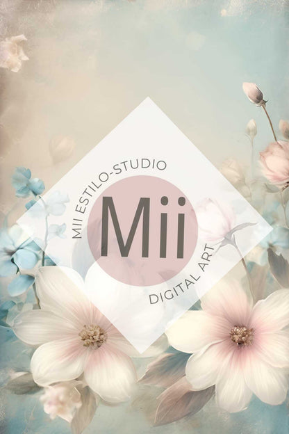 Alstroemeria Flower Handcrafted Canvas Style Digital Backdrops, Maternity Photoshoot Backgrounds, Flower Texture Overlays, Flower Fine Art Backdrop Designs, Photoshop Overlay Textures - Mii - Estilo