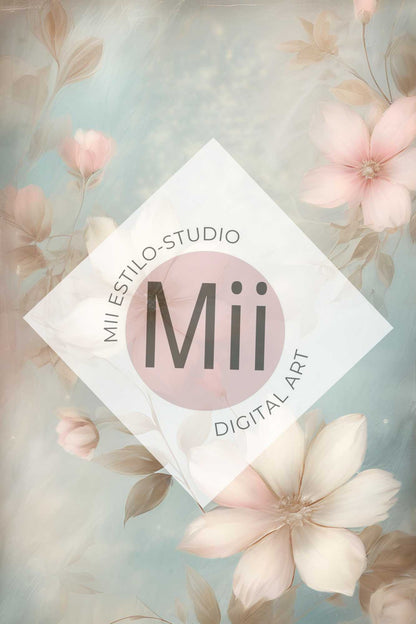 Alstroemeria Flower Handcrafted Canvas Style Digital Backdrops, Maternity Photoshoot Backgrounds, Flower Texture Overlays, Flower Fine Art Backdrop Designs, Photoshop Overlay Textures - Mii - Estilo