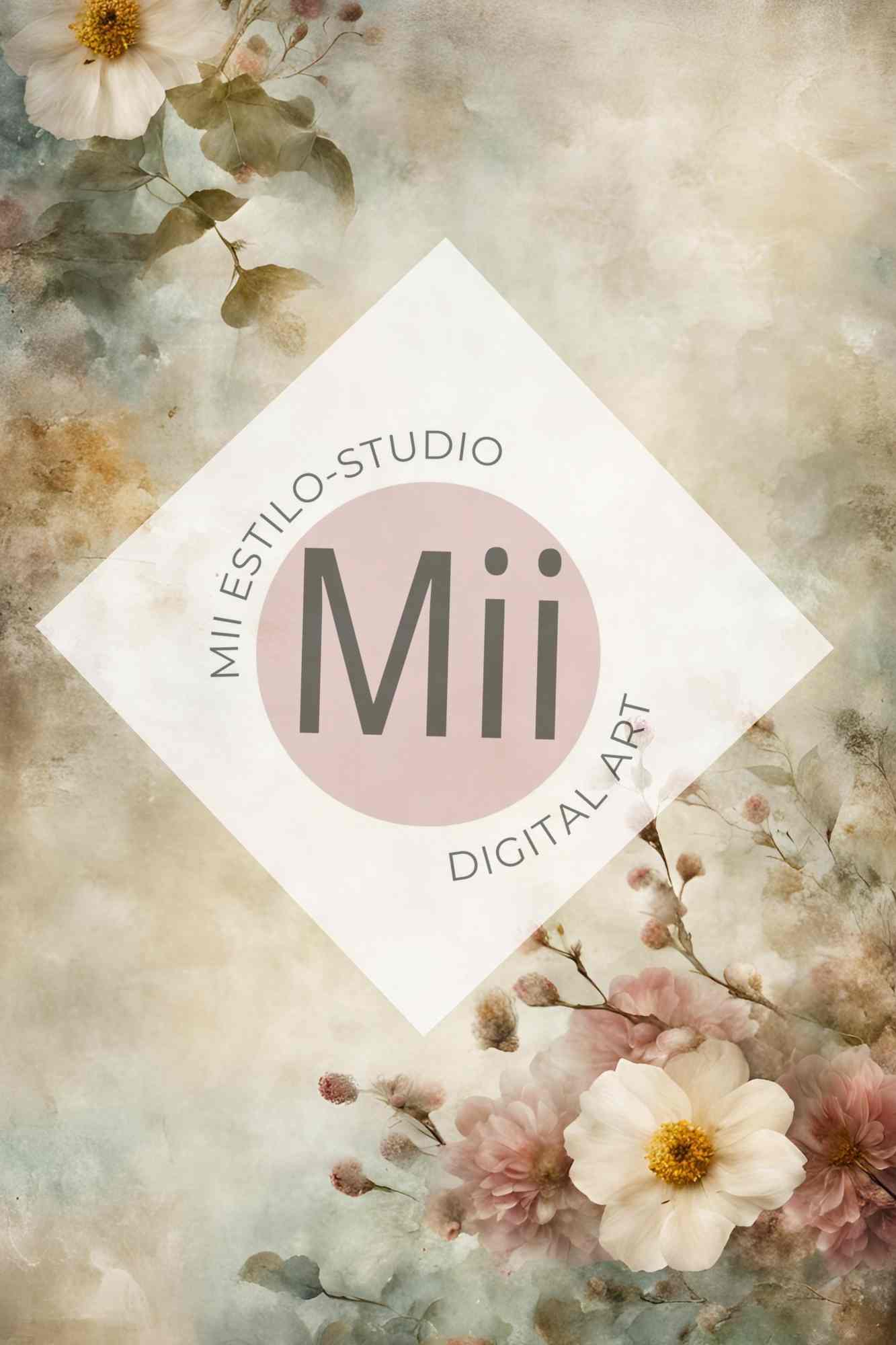 Altheda Flower Handcrafted Canvas Style Digital Backdrops, Maternity Photoshoot Backgrounds, Flower Texture Overlays, Flower Fine Art Backdrop Designs, Photoshop Overlay Textures - Mii - Estilo