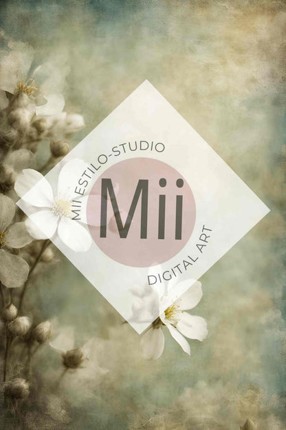 Altheda Flower Handcrafted Canvas Style Digital Backdrops, Maternity Photoshoot Backgrounds, Flower Texture Overlays, Flower Fine Art Backdrop Designs, Photoshop Overlay Textures - Mii - Estilo