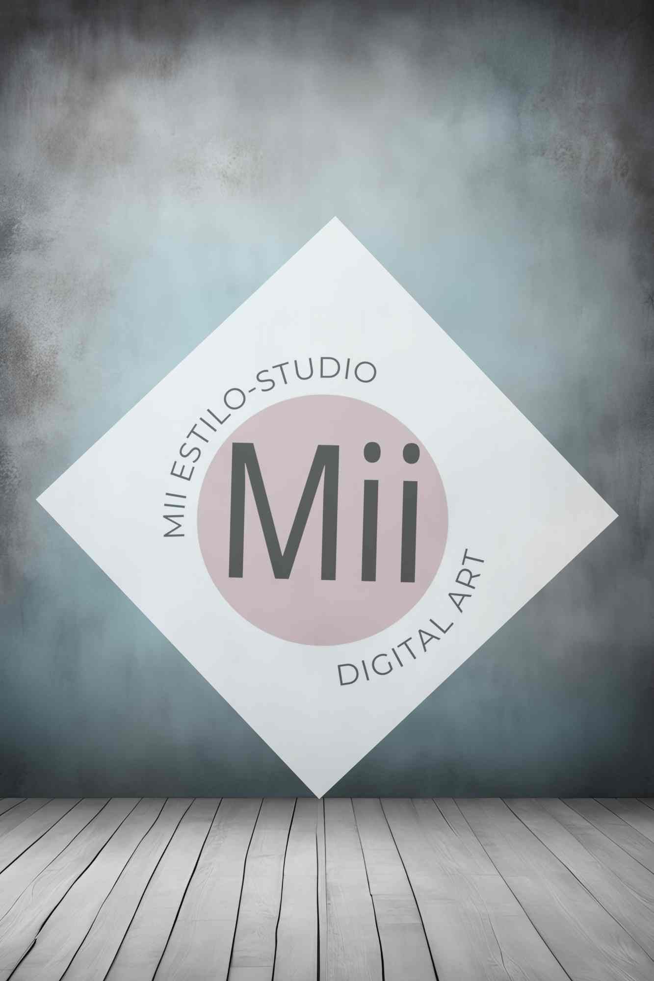 Amina Vintage Blue Digital Backdrop for Photoshop – Digital Background Photoshop - Mii - Estilo