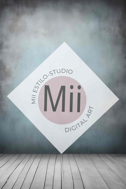 Amina Vintage Blue Digital Backdrop for Photoshop – Digital Background Photoshop - Mii - Estilo