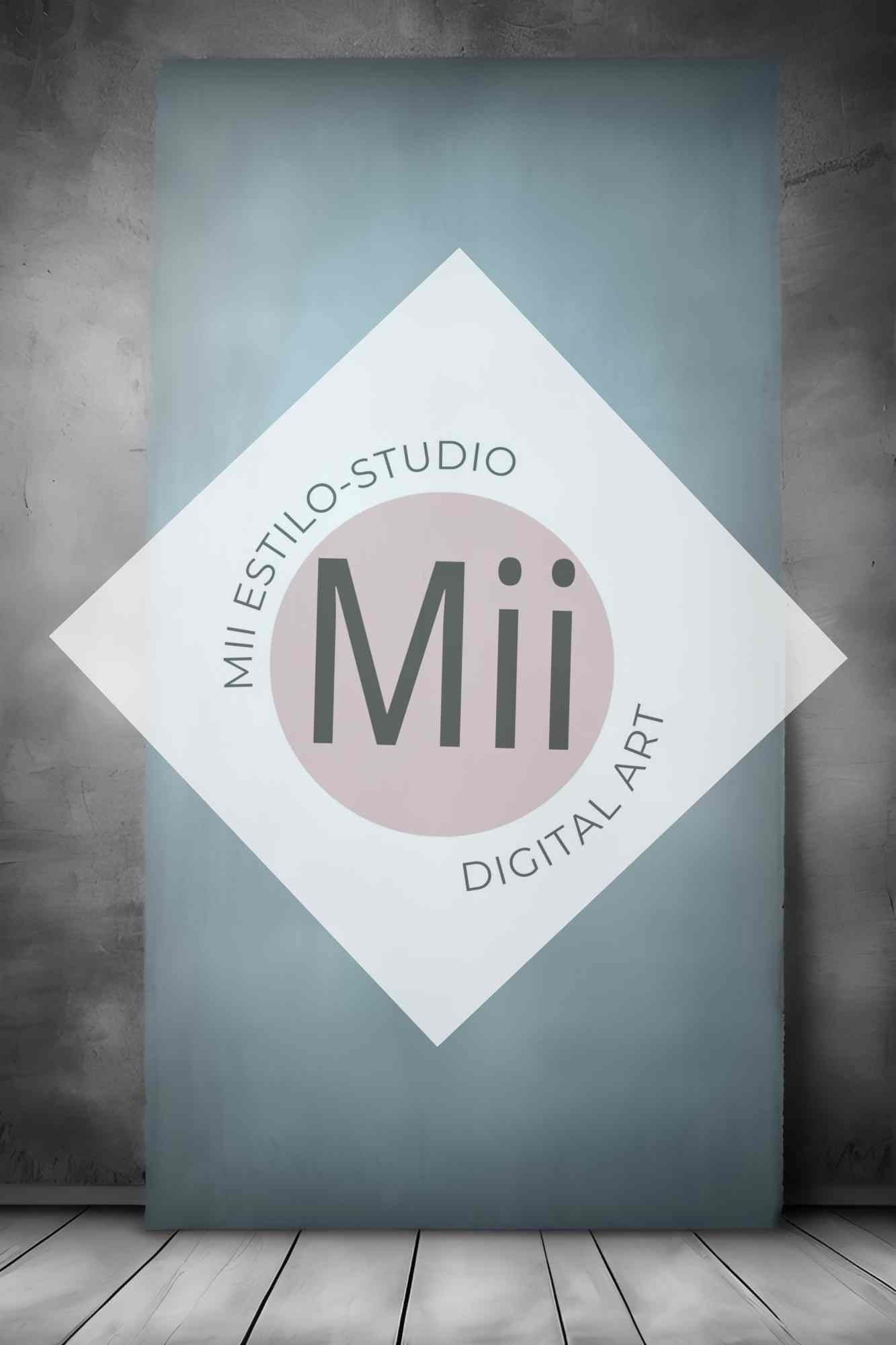 Amina Vintage Blue Digital Backdrop for Photoshop – Digital Background Photoshop - Mii - Estilo