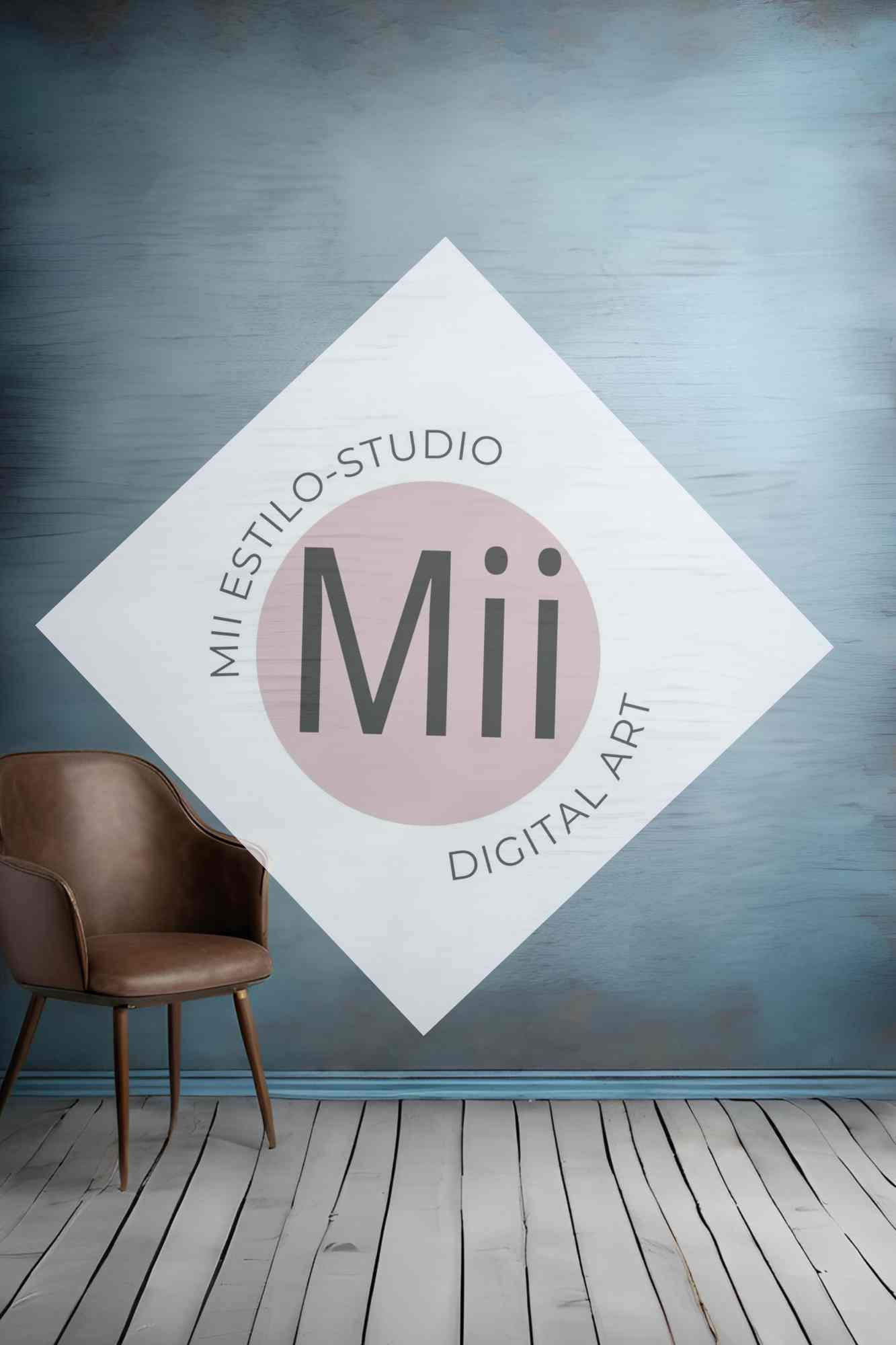 Amina Vintage Blue Digital Backdrop for Photoshop – Digital Background Photoshop - Mii - Estilo