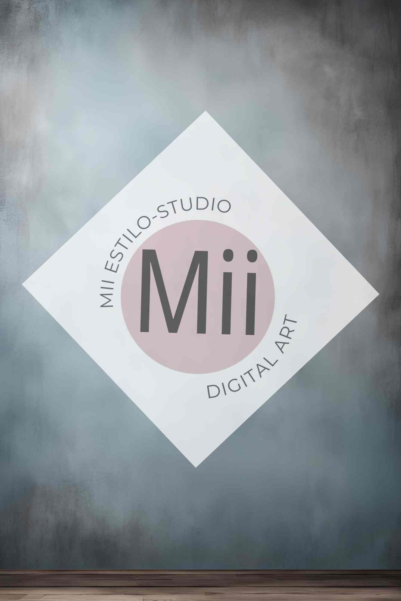 Amina Vintage Blue Digital Backdrop for Photoshop – Digital Background Photoshop - Mii - Estilo