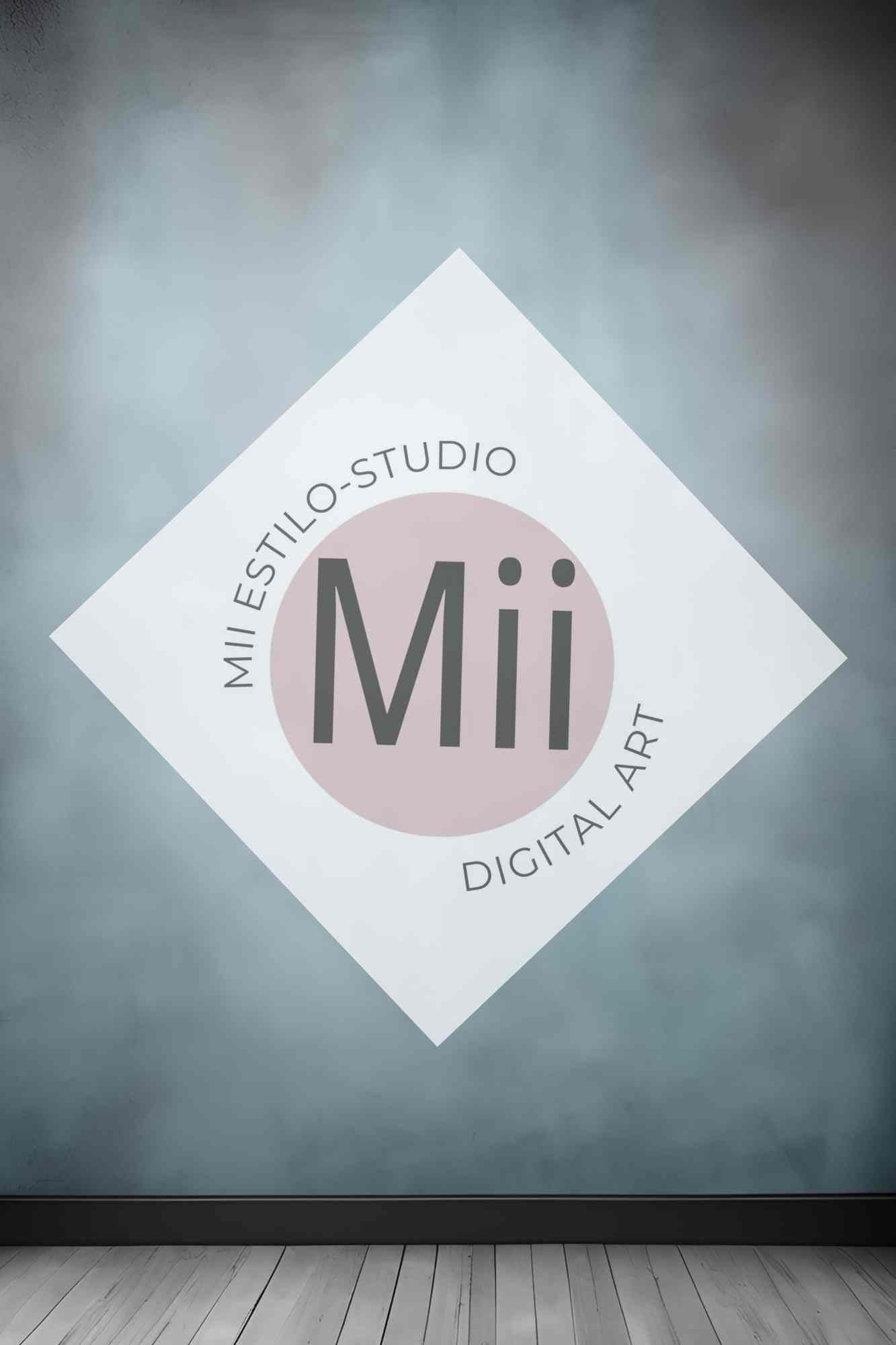 Amina Vintage Blue Digital Backdrop for Photoshop – Digital Background Photoshop - Mii - Estilo