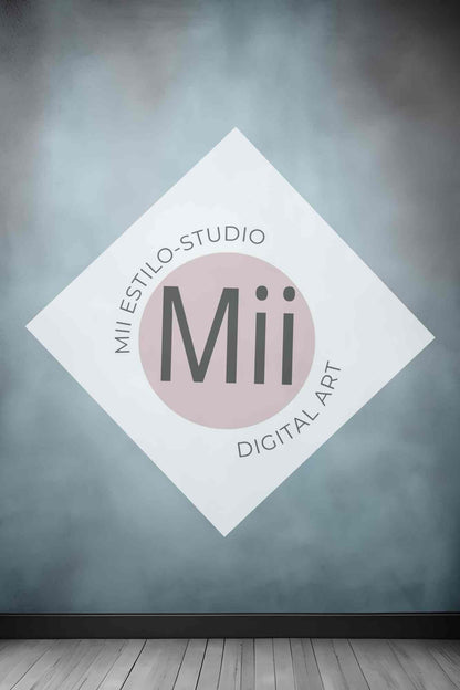 Amina Vintage Blue Digital Backdrop for Photoshop – Digital Background Photoshop - Mii - Estilo