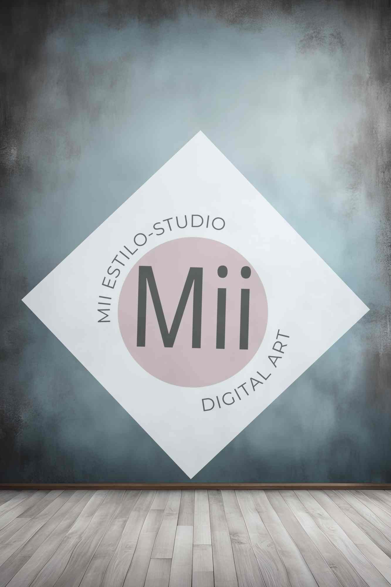 Amina Vintage Blue Digital Backdrop for Photoshop – Digital Background Photoshop - Mii - Estilo