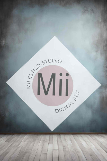 Amina Vintage Blue Digital Backdrop for Photoshop – Digital Background Photoshop - Mii - Estilo