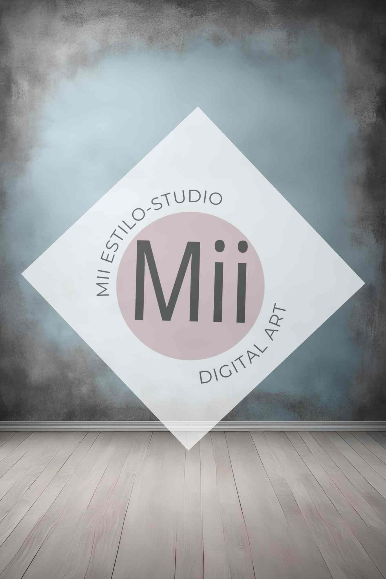 Amina Vintage Blue Digital Backdrop for Photoshop – Digital Background Photoshop - Mii - Estilo