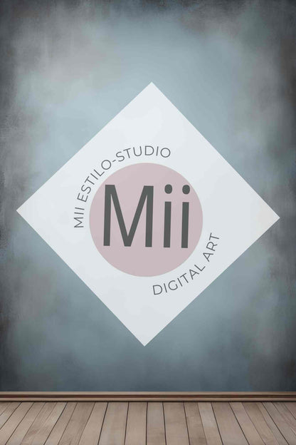 Amina Vintage Blue Digital Backdrop for Photoshop – Digital Background Photoshop - Mii - Estilo