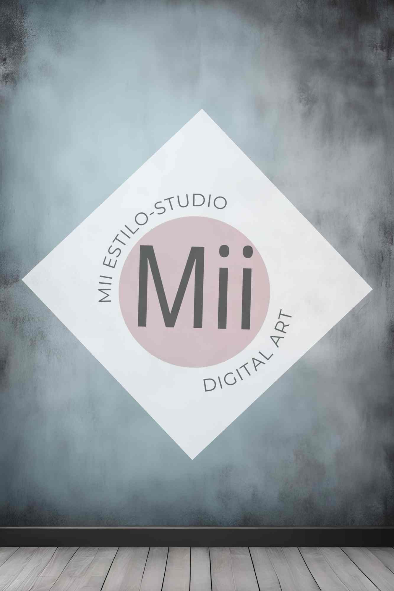 Amina Vintage Blue Digital Backdrop for Photoshop – Digital Background Photoshop - Mii - Estilo