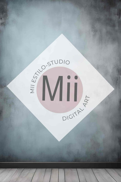 Amina Vintage Blue Digital Backdrop for Photoshop – Digital Background Photoshop - Mii - Estilo