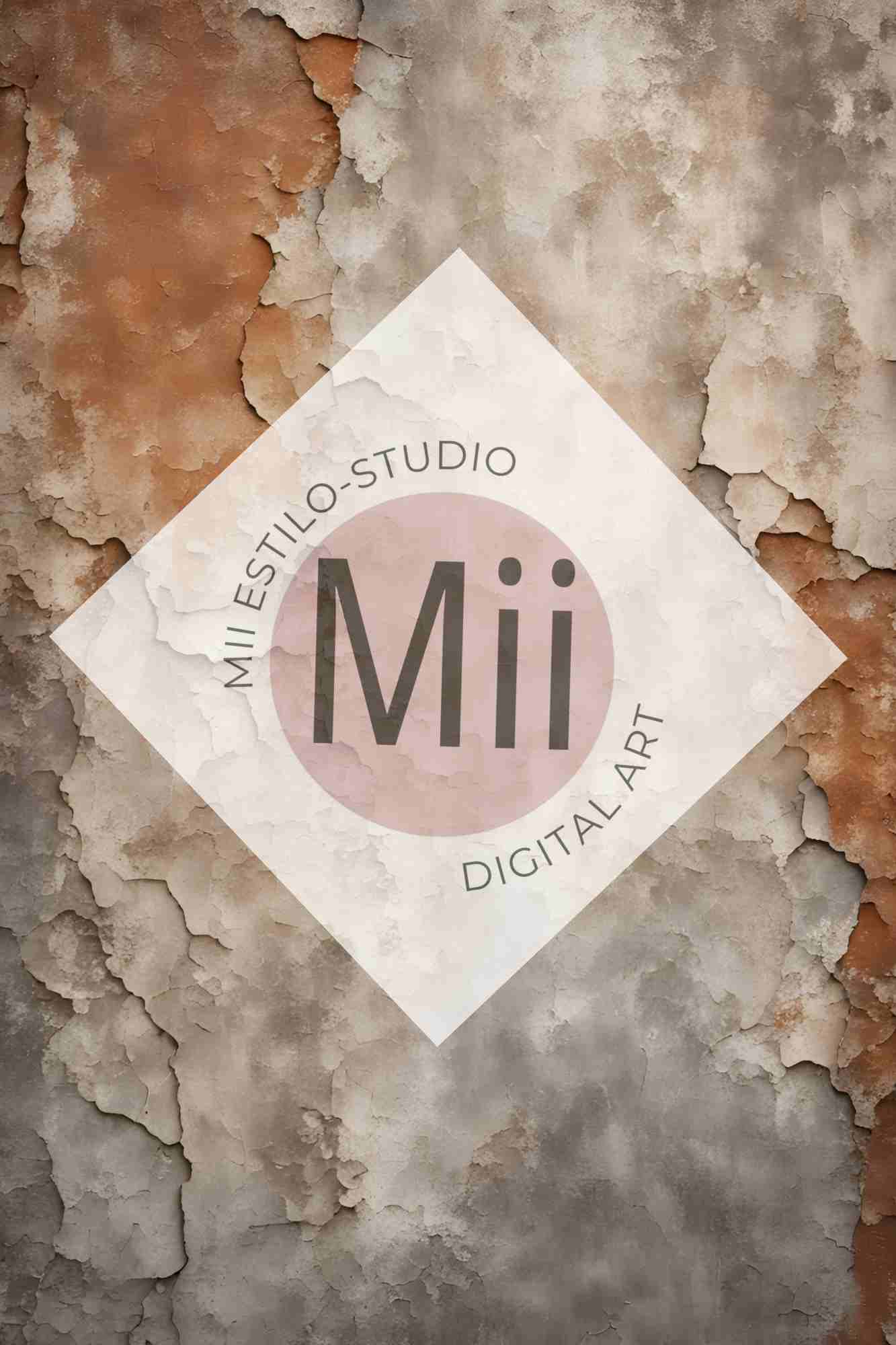 Amourette Rustic Aged Wall Digital Backdrop – Vintage Cracked &amp; Weathered Texture for Photoshop - Mii - Estilo