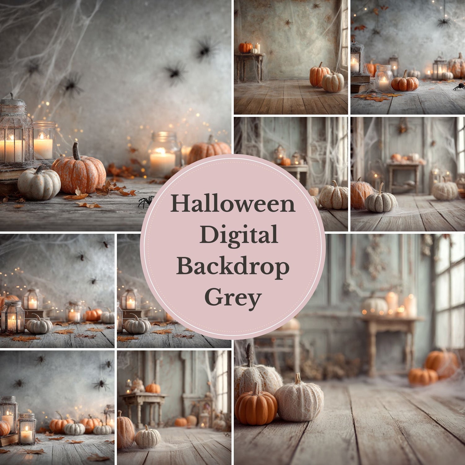 Autumn Whispers Floral Backdrop – Vintage Fall Flowers with Warm Tones for Fine Art Photography - Mii - Estilo