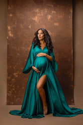 Convallaria Maternity Dress Emerald CLEARANCE SALE - Mii - Estilo