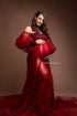 Hortensia Dress Bordeax Red CLEARANCE SALE - Mii-Estilo