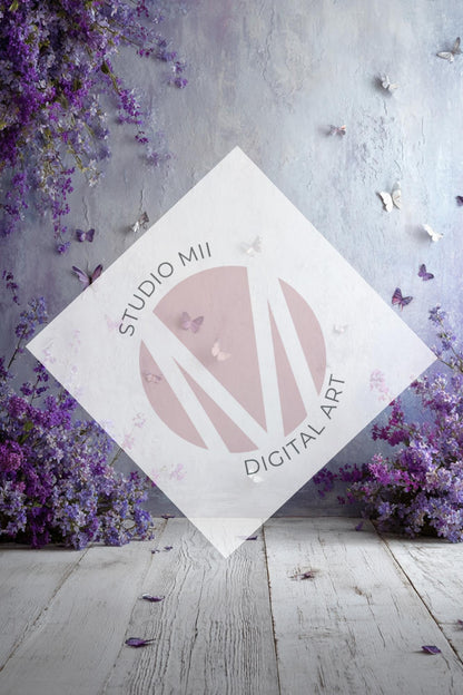 Lavender Butterfly Collection – Fine Art Digital Backdrops for Maternity and Portrait Photography - Mii - Estilo