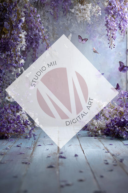 Lavender Butterfly Collection – Fine Art Digital Backdrops for Maternity and Portrait Photography - Mii - Estilo