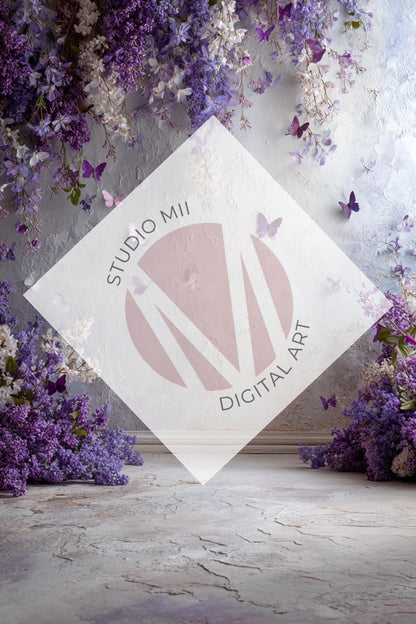 Lavender Butterfly Collection – Fine Art Digital Backdrops for Maternity and Portrait Photography - Mii - Estilo
