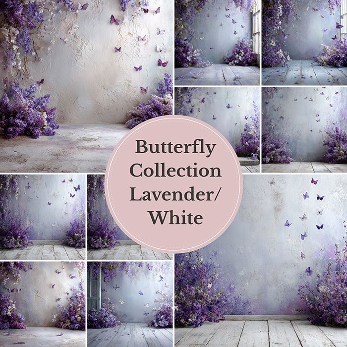Lavender Butterfly Collection – Fine Art Digital Backdrops for Maternity and Portrait Photography - Mii - Estilo