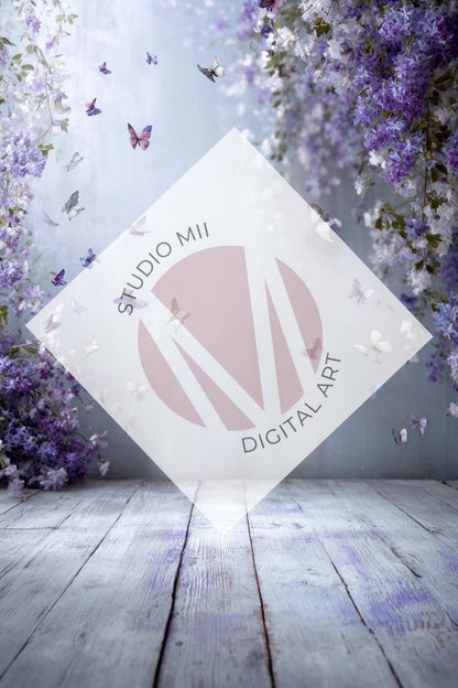 Lavender Butterfly Collection – Fine Art Digital Backdrops for Maternity and Portrait Photography - Mii - Estilo