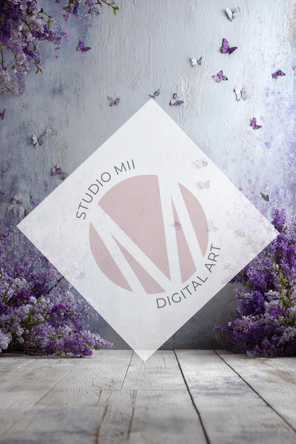 Lavender Butterfly Collection – Fine Art Digital Backdrops for Maternity and Portrait Photography - Mii - Estilo