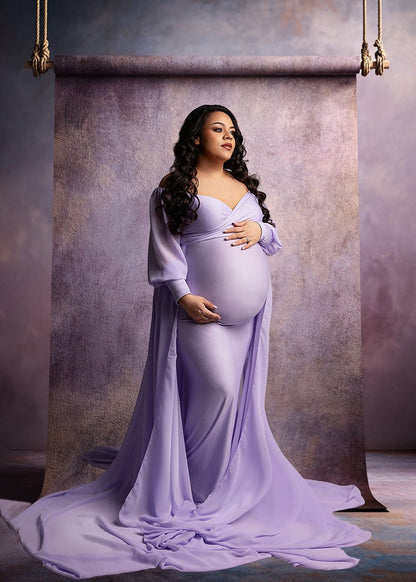 Moody Purple Backdrop – Vintage Painterly Studio Background for Portrait Photography - Mii - Estilo