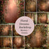 Rustic Autumn Floral Backdrop – Warm Copper Wall with Greenery and Peach Roses - Mii - Estilo