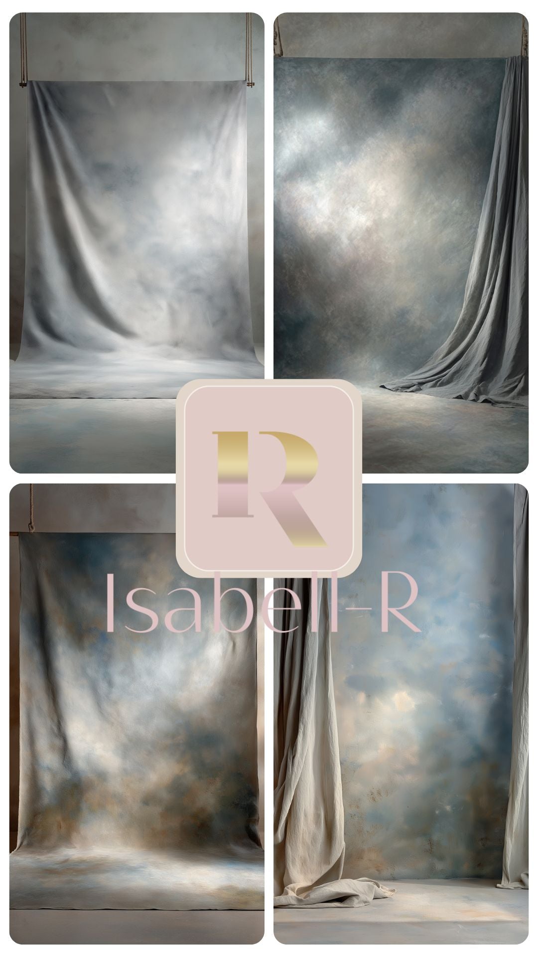 Rustic Painterly Studio Backdrop – Warm &amp; Cool Tones | Digital Photography Background Set of 12 | High - Resolution Backdrops for Portraits &amp; Branding - Mii - Estilo