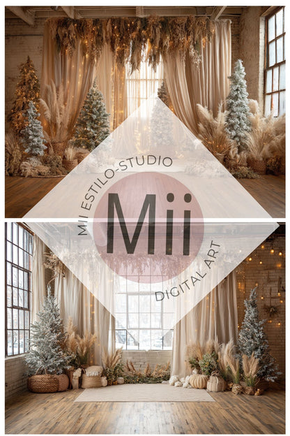 Rustic Snowy Christmas Window/Loft - Mii - Estilo