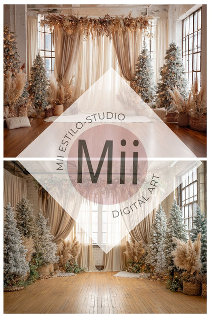 Rustic Snowy Christmas Window/Loft - Mii - Estilo