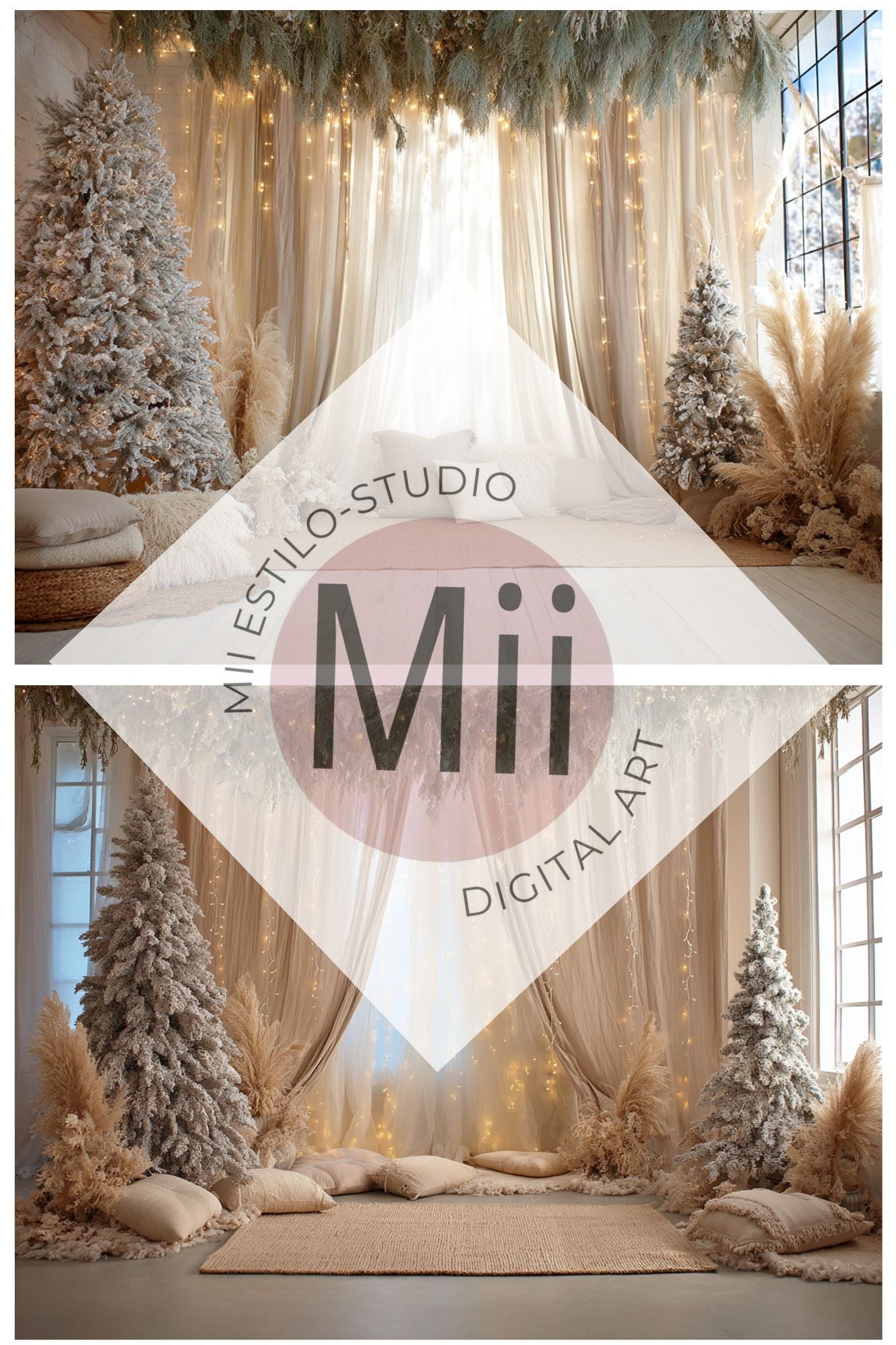 Rustic Snowy Christmas Window/Loft - Mii - Estilo