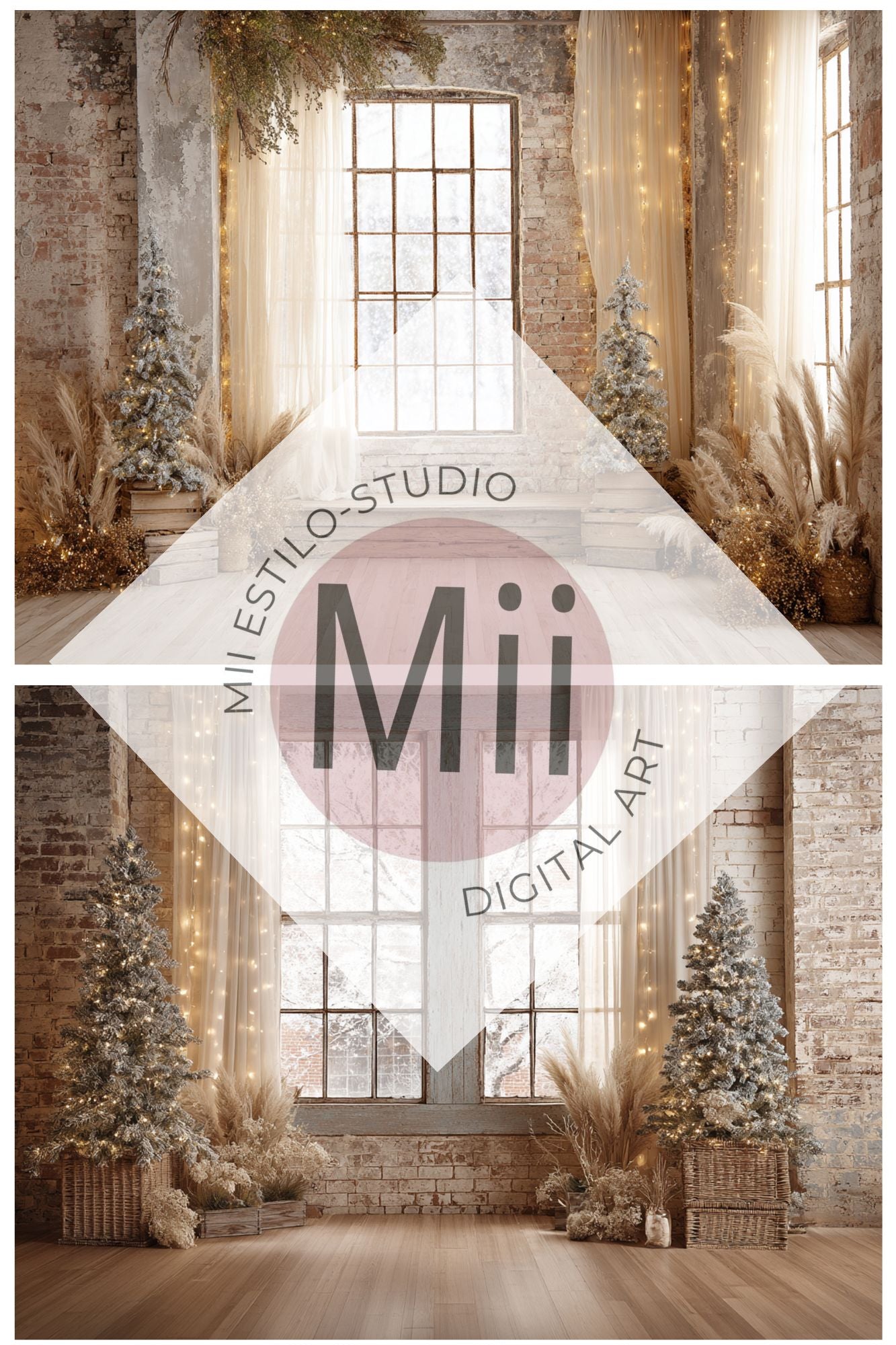 Rustic Snowy Christmas Window/Loft - Mii - Estilo