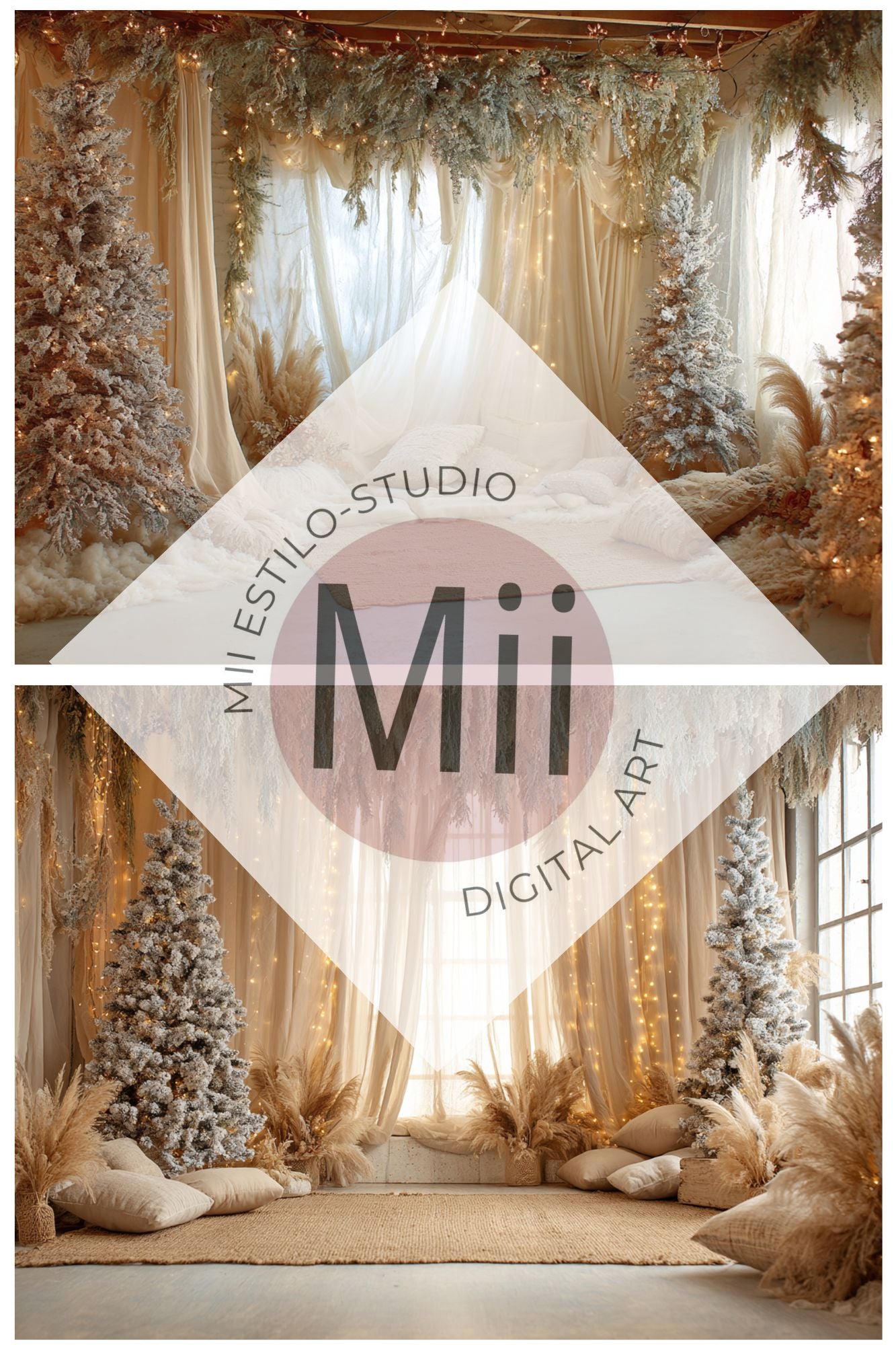 Rustic Snowy Christmas Window/Loft - Mii - Estilo