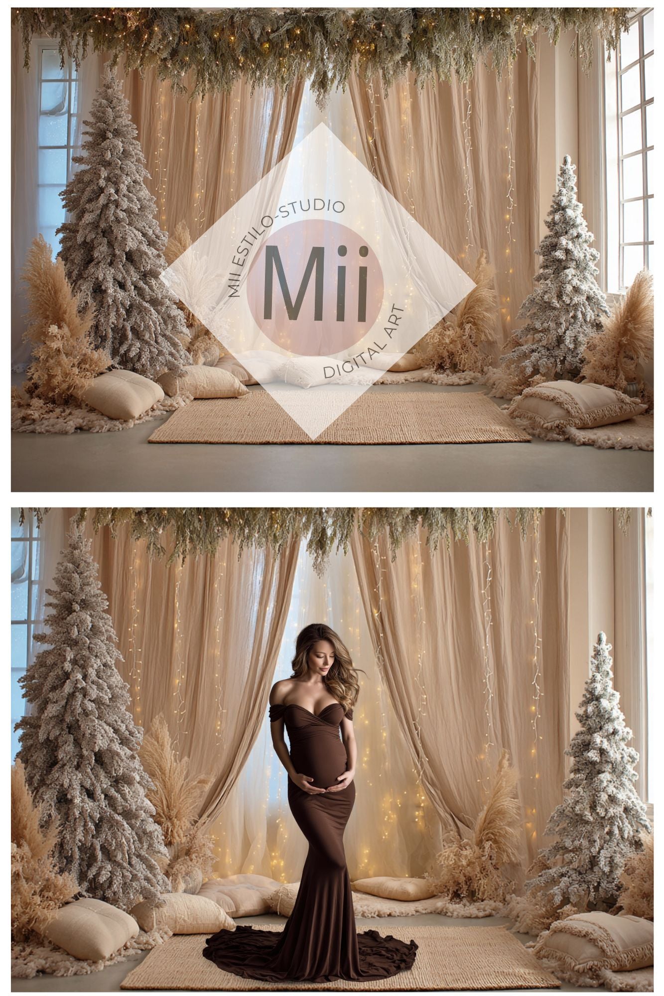 Rustic Snowy Christmas Window/Loft - Mii - Estilo