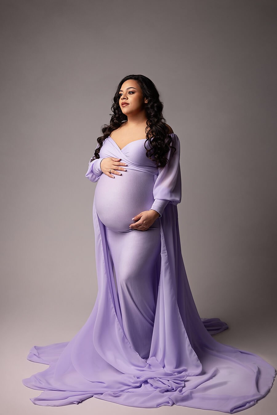 Veronica Maternity Dress Lavender CLEARANCE SALE - Mii-Estilo