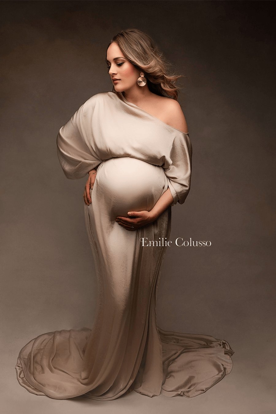 Amina Silky Maternity Cape - Sand - Mii-Estilo.com