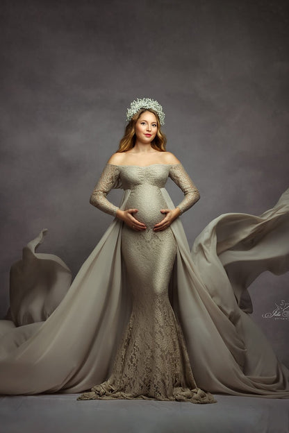 Astratia Maternity Dress - Sand - Mii-Estilo.com