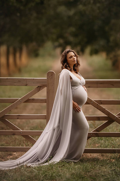 Atrofusca Maternity Dress - Coolgrey - Mii-Estilo.com