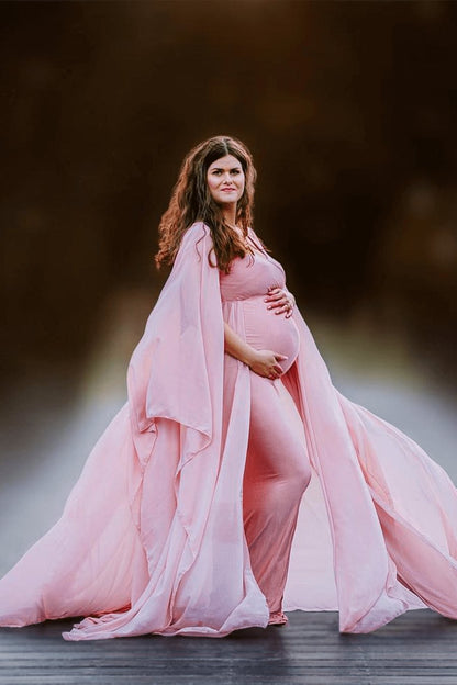 Atrofusca Maternity Dress - Dusty Pink CLEARANCE SALE - Mii-Estilo.com
