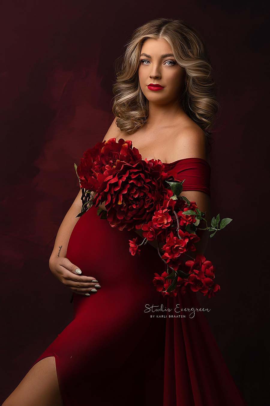 Azelya Red Maternity Dress - Mii-Estilo.com