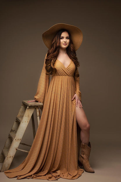 Boho Florence Dress - Camel CLEARANCE SALE - Mii-Estilo