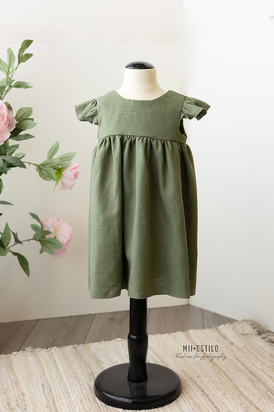 Boho Rio Girls Dress - Olive - Mii-Estilo.com