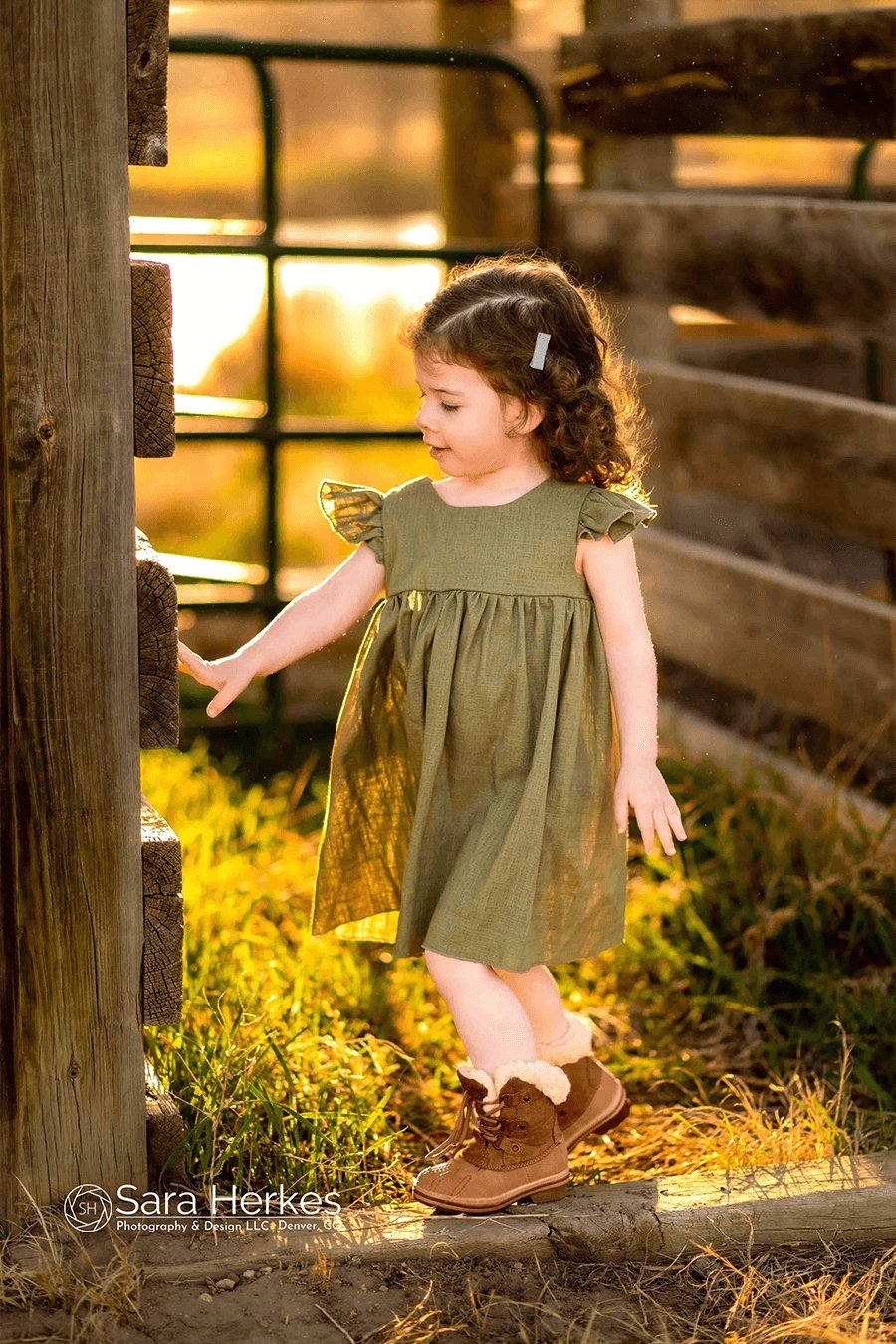 Boho Rio Girls Dress - Olive - Mii-Estilo.com